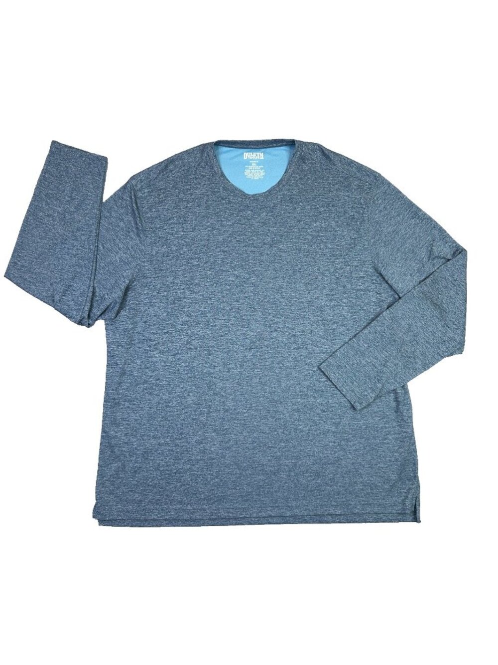 Duluth Trading Armachillo T Shirt Mens 2XL Heather Teal Cooling Crew Long Sleeve